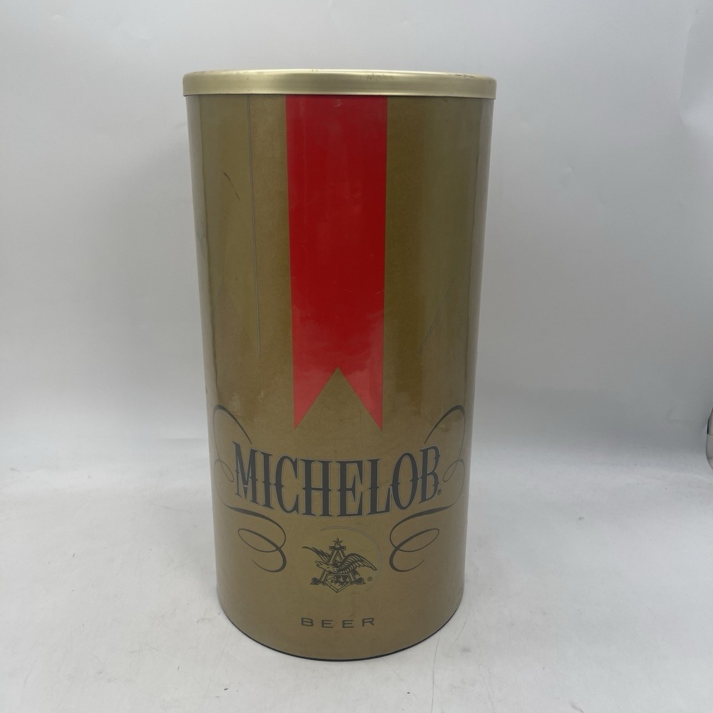 Vintage 1970's Michelob 15" Giant Beer Can Cooler Ice Bucket Rare